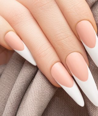 Flawless nail art with salon matte french nail polish